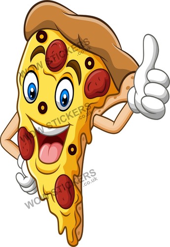 Pizza mascot sticker trailer - mascot,