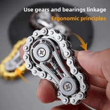 Metal Bike-Chain Gear Fidget Spinner – EDC Stress-Relief Finger Gyro Toy
