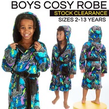 Kids Boys Hooded Bathrobe