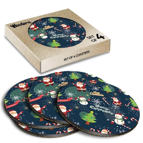 Round mdf coaster merry - mdf,