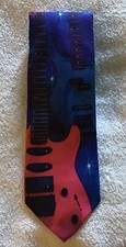 VTG~Guitar Neck Tie  1994 Blue