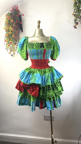 Ankara ruffle layered - ankara, dress