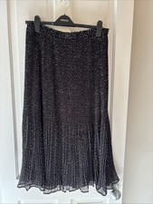 WYSE Black Plisse Midi Skirt 3/12-14 NWOT
