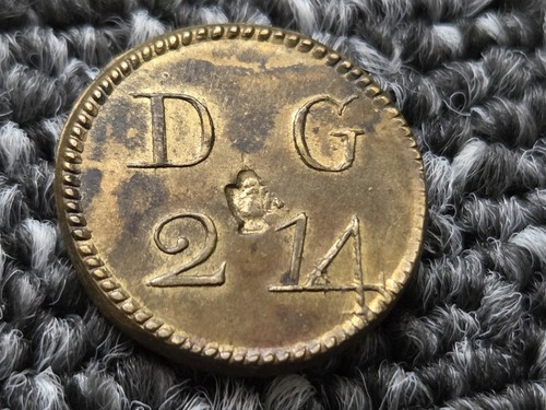 1772 george iii brass half - george,