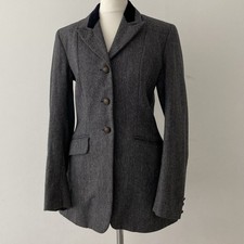 Pytchley jacket size 34 riding equestrian womens blue grey tweed Mears England