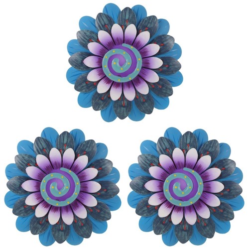 Blue iron flower wall hanging - flower,