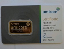 Umicore Fine Gold Bar 10g
