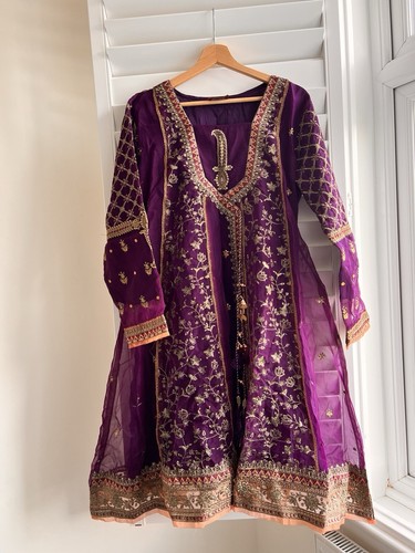 Ladies purple pakistani kurta - ladies,