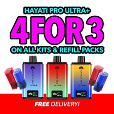 Hayati Pro Ultra Plus 25000 Pod Kit and Refill Pack | Rechargeable Vape | E-Cig