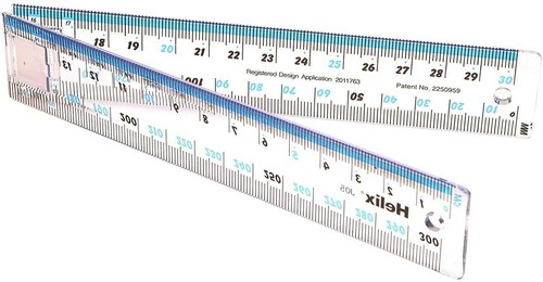 Helix folding ruler 30cm packs - folding,