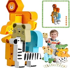Wooden animal stacking - stacking, toys