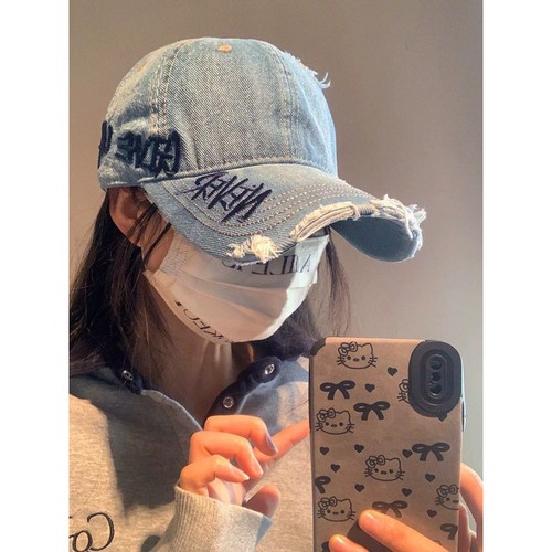 Distressed baseball cap - distressed,