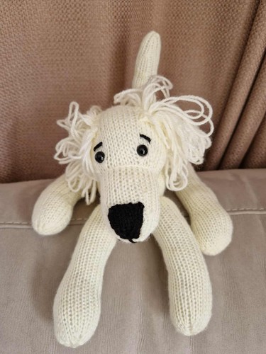 Hand knitted saluki dog soft - hand,