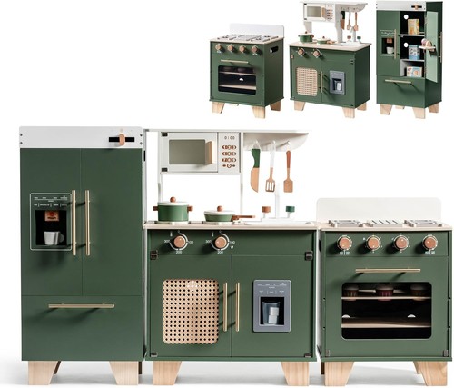Wooden kids kitchen playset - kitchen,