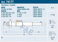 GLOW PLUG FITS: TOYOTA LAND