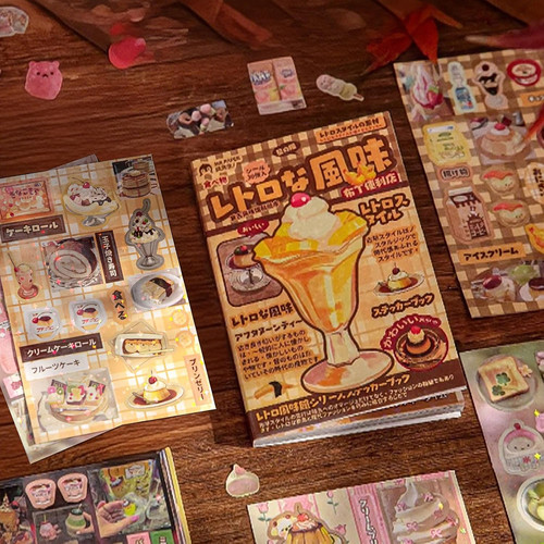 Japanese retro sticker book - japanese,