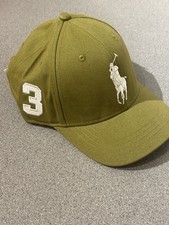 Polo Ralph Lauren Big Pony Mens Baseball Cap O/S  Green , 100% Cotton Strapback