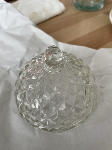 Vintage glass butter - glass, dish