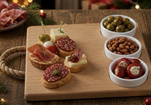 Wooden serving board with - wooden,