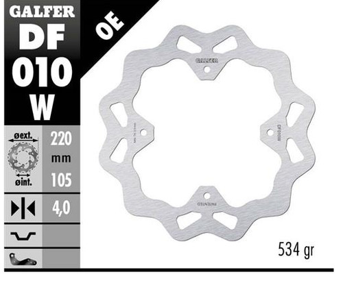Galfer wave brake disc - galfer, 220x4mm
