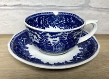 Vintage Arabia Finland Ceramic Cup & Saucer Display Set Landscape Pattern