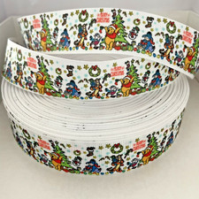 YARD DISNEY CHRISTMAS WINNIE THE POOH GROSGRAIN RIBBON CHARACTER CRAFT CAKE BOW