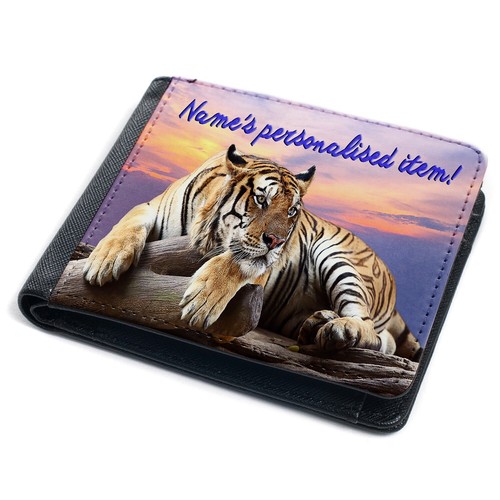 Personalised tiger wallet mens - tiger,