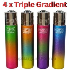 4 Clipper Lighters TRIPLE