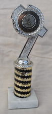 Pool Snooker Triangle Trophy Silver Award blank plaque for your engraving