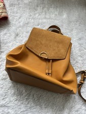 Tan Faux Leather Backpack