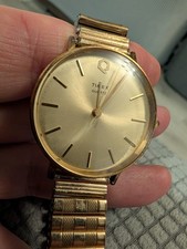 Timex Q Gold Tone Mens Vintage