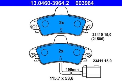 Disc brake pad set - pad,