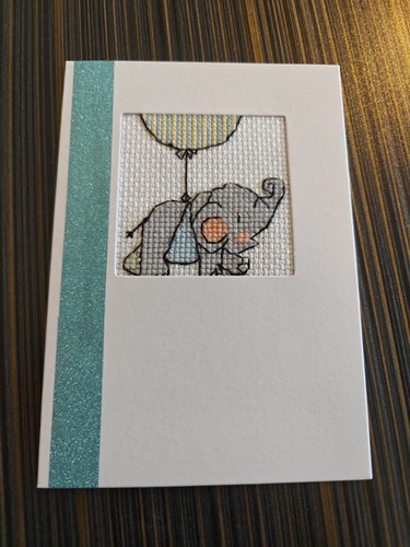 Handmade cross stitch card - handmade,