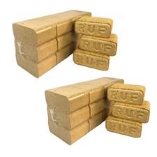 RUF Briquettes Heat Bricks Eco Compressed Wood Logs Fire Stove Burners 10- 20kg