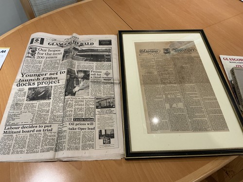Vintage newspaper 1783 glasgow - newspaper,