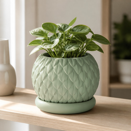 Modern scale texture plant pot - plant,