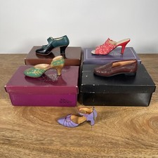 Just The Right Shoe Penny Loafer Suffragette Carved Heel Leonardo Collection Box