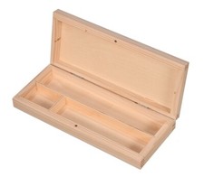 Unpainted Wooden Pencil Case