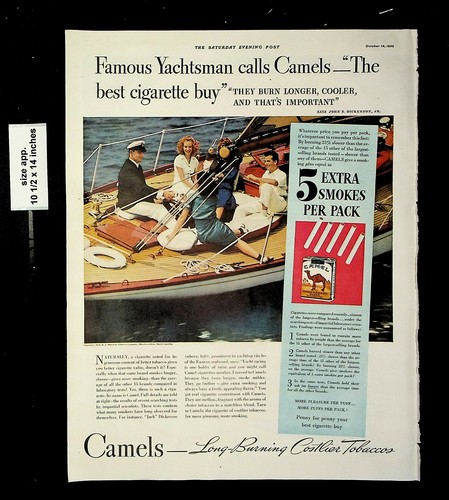 1939 camels cigarettes yacht - 1939,