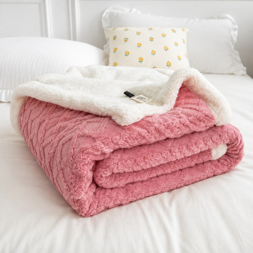 Fleece throw blanket plaid