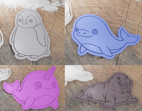 Arctic animals cookie - cookie, cutters