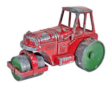 Vintage Red Diecast Aveling-Barford Road Roller Toy 279 Matchbox Dinky style.