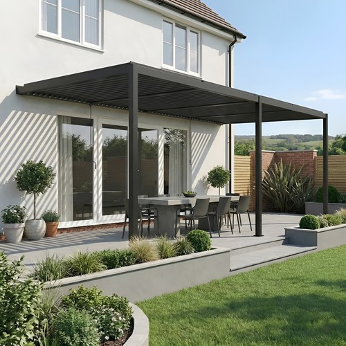 Charcoal veranda pergola - veranda,