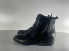 Barratts Women's Black Leather Pull on Chelsea Ankle Boot Shoes UK 8 EU 41 -A200