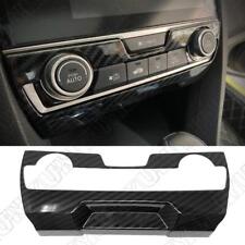 Carbon Fiber Look Center Console A/C Switch Cover Trim For Honda Civic 2016-2021