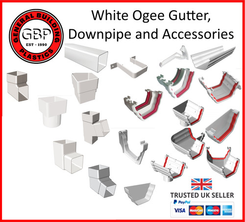 Ogee white gutter 135mm - ogee,