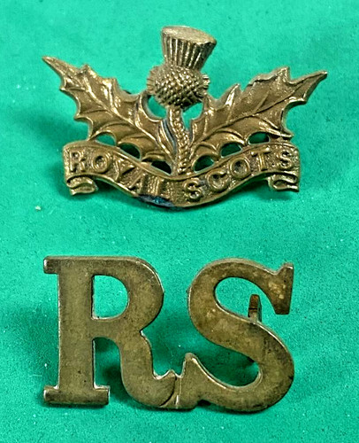 Royal scots collar badge and - scots,