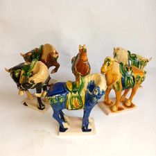 6 Vintage Chinese Pottery Tang