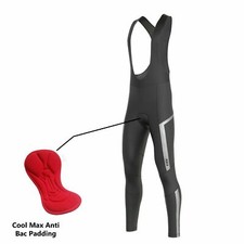 FDX Men Cycling Bib Tights Winter Thermal Padded Hi Viz Cycling Trouser Leggings