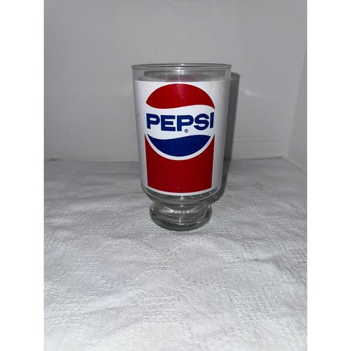 Vintage pepsi glass goblet - glass,